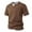 c01Brown, variant on LNWUY Men's Henley T-Shirt Short Sleeve Casual Lightweight Pullover Shirts Soft Stretch Basic Tees V Neck Solid Color Shirt Tops Green XL