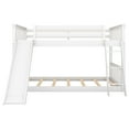 thumbnail image 6 of Euroco Full over Full Floor Bunk Bed with Changeable and Ladder, Solid Wood for Kids Teens Adults,White, 6 of 11