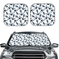 thumbnail image 2 of Daiia Navy Blue Anchor 2PCS Car Windshield Sun Shade, Foldable Sun Shield for Car Front Window, Auto Sun Blocker Visor Protector Universal for Truck SUV Pickup-Medium, 2 of 7