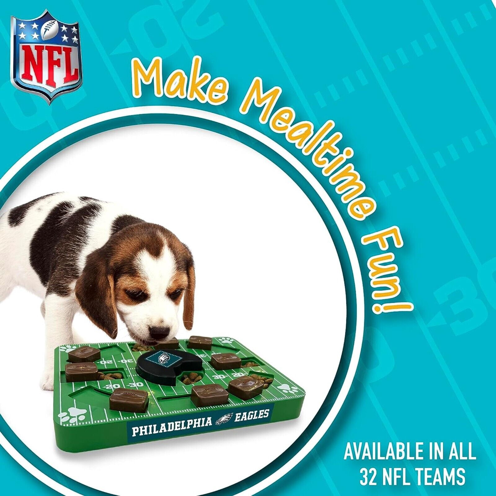 Pets First NFL Philadelphia Eagles Pets Puzzle Toy, Puzzle Treat Dog Toy, Interactive Dog Treat Toy