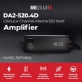 thumbnail image 2 of MB Quart Discus 4 Channel Marine Amplifier with Top Mounted Controls, 520 Watts, 2 of 11