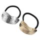 thumbnail image 3 of 2pcs Leaf Scrunchies Ponytail Holder Metal Hair Cuffs Elastic Hair Tie Women Hair Accessories, 3 of 3