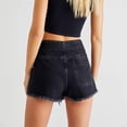 thumbnail image 4 of Shorts for Women Tie Up Side Wrap Skirt Style High Waist Denim Skort Shorts, 4 of 4