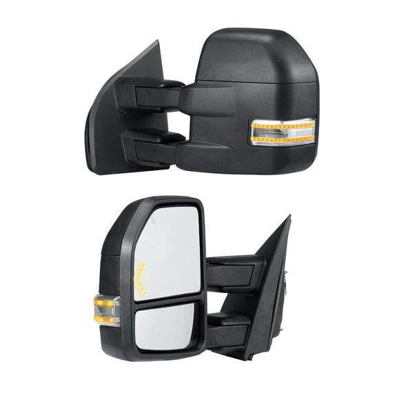 Power Heated Tow Mirrors for 2015-2018 Ford F150 Signal Lights Foldable