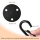 thumbnail image 3 of 3 PCS Ganchos de techo Snap Hook Moderd 65x81mm Hierro for plantas colgantes Negro, 3 of 5