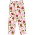 thumbnail image 7 of PISONIC Strawberry With Flowers Printed Women's Pajama Pants, Comfy Pajama Bottoms With Pockets&Drawstring, 7 of 7