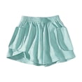 thumbnail image 3 of Asxite Plus Size Womens Pajamas Pants Elastic Waist Solid Pocket Casual Short Sleepwear, 3 of 5