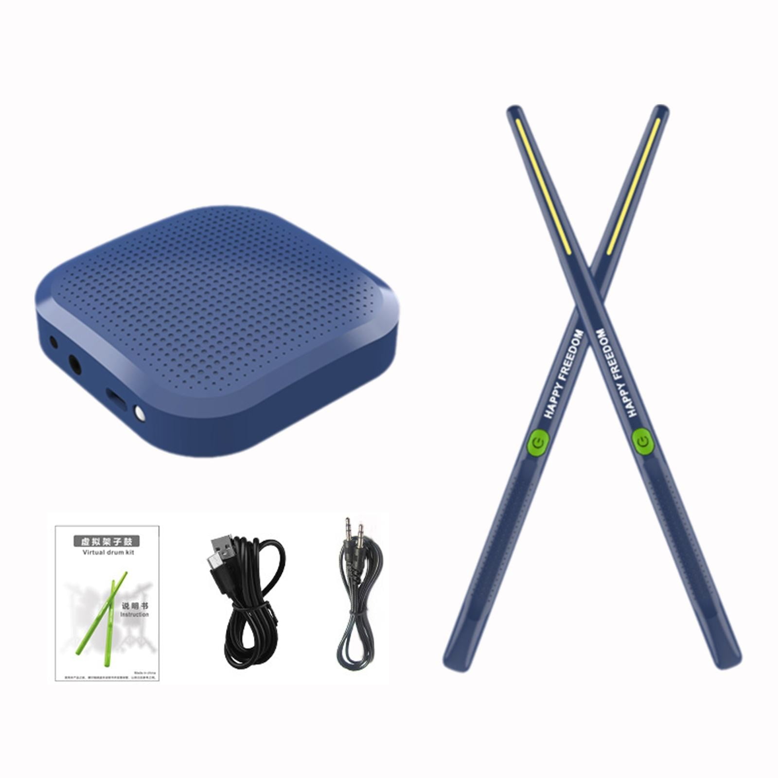 Goowood Electronic Drum Set Portable 3D Motion Sensing Virtual Pocket Drum with 2 Drumsticks Air Drum Kit for Beginners Adults and Kids