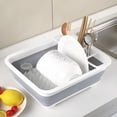 thumbnail image 7 of Lunxisen 4 Pcs Kitchen Foldable Dish Drainer Retractable Storage Rack Space Saving Tableware Organizer for Countertop, 7 of 7