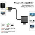 thumbnail image 2 of HDMI to VGA with Audio Adapter, Gold-Plated 1080P Active HDMI to VGA Adapter Video Converter Male to Female with Micro USB and 3.5mm Audio Port Cable for PC/Laptop/DVD Black, 2 of 11