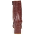 thumbnail image 3 of Brinley Co. Womens Croc Print Heeled Bootie, 3 of 6