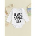 thumbnail image 2 of Bagilaanoe Baby Girl Boy Rompers Newborn Letters Print LongSleeve Bodysuit 3M 6M 9M 12M Infant Fall One Piece Jumpsuit, 2 of 8