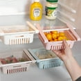 thumbnail image 6 of chidgrass Refrigerator Organizer Retractable Multifunctional Tiered Fridge Drawer Basket Shelf Fresh Divider Layer Tray Storage Box Apricot, 6 of 6