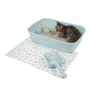 Kitty City Plastic Open Top Kitten Litter Box 4-Pack Starter Set, Multicolored, One Size