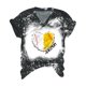 thumbnail image 5 of Fiudx Liquidación de Ofertas Flash Blusa Holgada de Manga Corta con Cuello En V Informal Estampada a La Moda para Mujer, 5 of 5