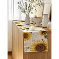 thumbnail image 5 of Table Runner 72 Inches Long for Kitchen Dining, Vintage Sunflowers Dresser Scarf Farmhouse, Dining Table Decorations for Wedding/Parties, Elegant Pastoral Watercolor Botanical 18 x 72 In, 5 of 8
