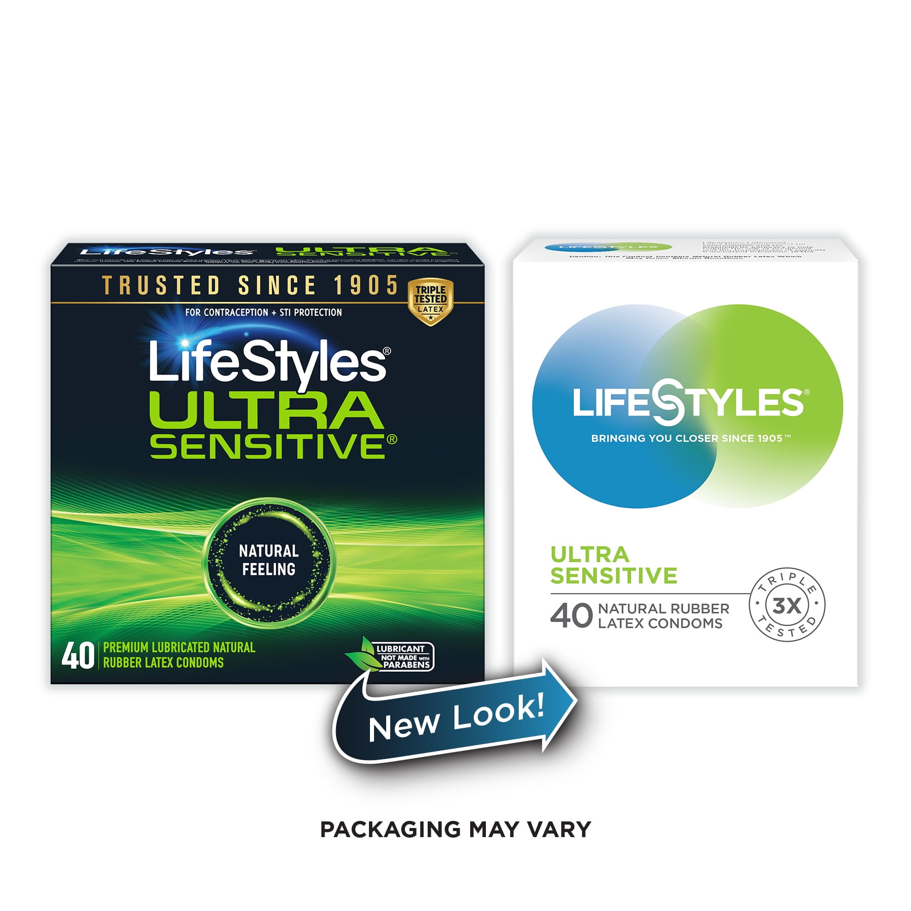 LifeStyles Ultra-Sensitive Lubricated Latex Condoms, 40 Count photo