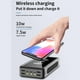 thumbnail image 5 of Banco de energía de 100000Mah, cargador inalámbrico Solar portátil, batería externa con luz Led, banco de energía impermeable de alta capacidad para exteriores, 5 of 8