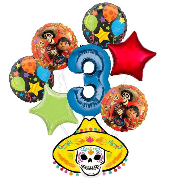 Coco 3rd Birthday Party Supplies Balloon Bouquet Decorations