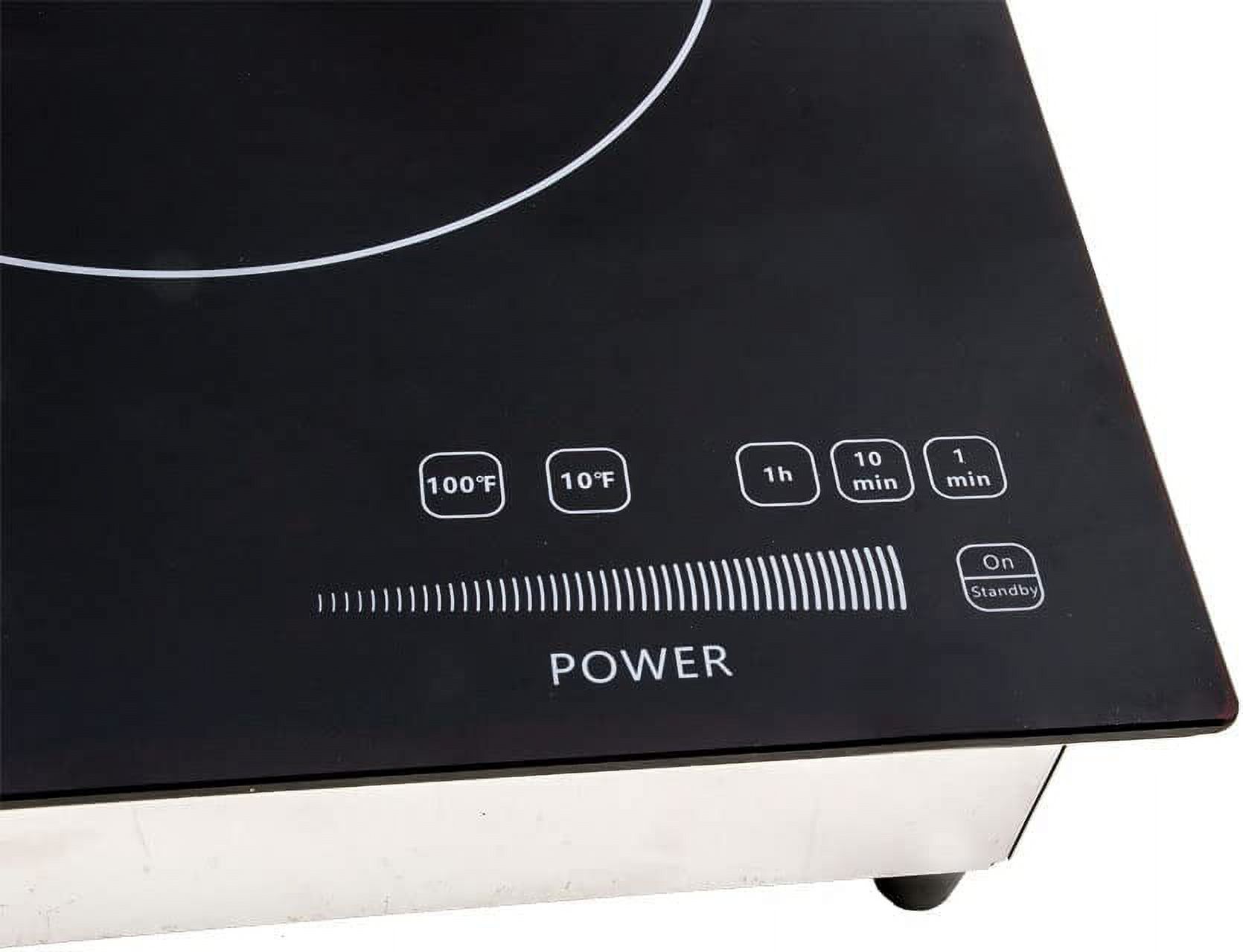 Sunpentown SR-657RTA 2600 watt Built-in Induction Cooktop, Black & Silver