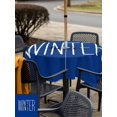 thumbnail image 4 of Outdoor Tablecloth with Umbrella Hole and Zipper, Winter Navy Blue Square Table Cloth 54x54 Inch Waterproof Tablecloth, Christmas Xmas Modern Minimalist Words Art Picnic Table Cover for Patio Camping, 4 of 7