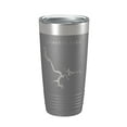 thumbnail image 1 of Mitchell Lake Map Tumbler Travel Mug Insulated Laser Engraved Coffee Cup Alabama 20 oz Dark Gray, 1 of 1