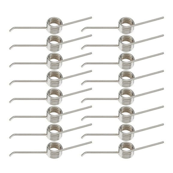 16PCS 160 Degree Torsional Spring 4 Laps Stainless Steel Torsion Spring Mechanical Torsion Spring 0.9mm Wire Diameter Torsional Spring