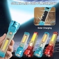 thumbnail image 2 of Solar Flashlight Small LED Torch Light Mini Super Bright Penlight USB COB U, 2 of 9