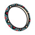 thumbnail image 3 of YFYANG Universal Elastic Vintage Bohemian Stripes Car Steering Wheel Cover, Non-Slip Sweat Absorbent, 3 of 8