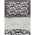 thumbnail image 3 of Autumn Comforter & Sham Bedding Set, Scary Bats Sketch Time of the Year Halloween Theme on Plain Background, 3 pcs Duvet Set Microfiber Filling Quilt, 5 Sizes, Charcoal Grey and White, by Ambesonne, 3 of 4