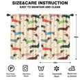 thumbnail image 2 of Blackout Kids Curtains,Colorful Funny Dachshund Childrens Insulated Curtains Set Of 2,Bedroom Essentials,Toddler Room Decor 42"x63"(106x160cm), 2 of 4
