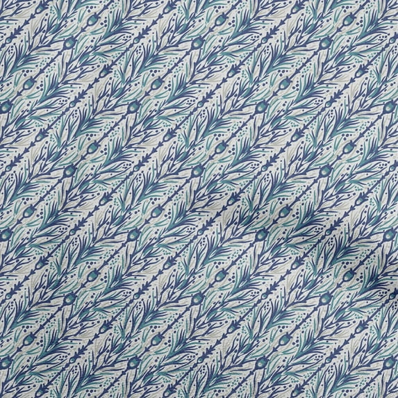 oneOone Cotton Flex Navy Blue Fabric Asian Fabric For Sewing Printed Craft Fabric By The Yard 40 Inch Wide