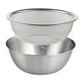 thumbnail image 3 of 304 Stainless Steel Colander with Bowl Set of 2, Kitchen Strainer, Washer, Drainer Basket with Basin for Vegetable, Fruits, Pasta, Salad Mixing 20cm, 3 of 8
