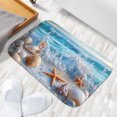 thumbnail image 6 of 1pc Seashells on the Beach Absorbent Non-Slip Bathroom Thickened Flannel Rug Decor,Soft,Quick Drying,Suitable For Indoor/outdoor Use,Bathrooms,Bedrooms,Kitchens,Terrace,Laundry Rooms,16"x24", 6 of 9