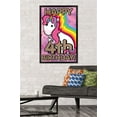 thumbnail image 2 of Ellie Ripberger Unicorn - Happy 4th Birthday Wall Poster, 22.375" x 34", Framed, 2 of 3
