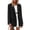 Black, variant on Women’s Long Sleeve Double Breasted Blazer Jacket with Notched Lapel and Pockets for Office Casual Wear Black L