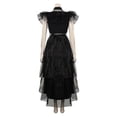 thumbnail image 2 of 2023 miércoles Addams Cosplay disfraz conjunto Halloween disfraz carnaval fiesta disfraz para niñas adultas huangjie unisex, 2 of 2