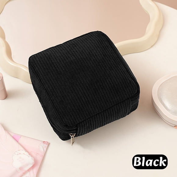 Bolsa para guardar toallas sanitarias | Bolsa portátil para compresas menstruales para estudiantes y mujeres | Organizador discreto, impermeable y reutilizable para tampones, protectores, toallitas,