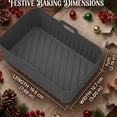 thumbnail image 3 of Reusable Silicone Air Fryer Liners Rectangle Non Stick Baking Basket Tray with Handles for Kitchen Oven Microwave and Meal Prep, 3 of 5