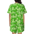 thumbnail image 6 of Fotbe Green Cucumber Print Pajama Set for Women 2 Piece Loungewear Short Sleeve Tops and Shorts Set Soft Sleepwear-XX-Large, 6 of 7