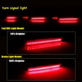 thumbnail image 6 of GTinthebox Smoked Rear Bumper Reflector LED Tail Brake Signal Lights for 13 to 17 Cadillac XTS, 6 of 11