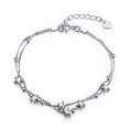 thumbnail image 1 of Pulsera de mujer en plata de ley 925 con forma de estrella, joyería de moda, pulseras de amor ajustables de 16 a 19 cm, elegante y hermosa pulsera para mujer con embalaje de joyería, 1 of 4