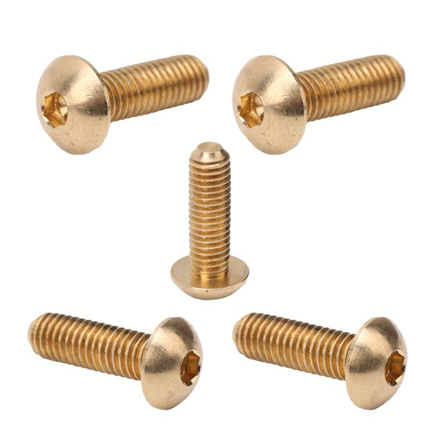 Hardware de sujeción Ticfox 50 piezas de tornillo hexagonal redondo de Cobre puro
