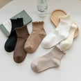 thumbnail image 3 of Calcetines de mujer de primavera y verano blancos con mocasines calcetines cortos estilo japonés zapatos pequeños de cuero calcetines de pelo negro, 3 of 6