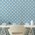 thumbnail image 3 of Ambesonne Muted Colors Peel & Stick Wallpaper for Home, Simple Striped Stars, 13"x36", Sky Blue Cadet Blue, 3 of 6