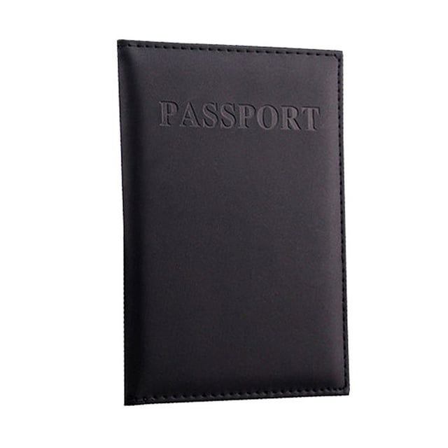 Fiudx Funda para Pasaporte, Protector de Piel Sintética, Diseño de Letras, Organizador de Viaje Compacto, Diseño Unisex, Material Duradero, Ligero, Tamaño 14,2 X 9,8 Cm