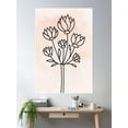 thumbnail image 2 of Lotus Flower Line Art - Minimalist Line Art Printable Floral - Lotus Line Wall Art Design Poster Wall Art, Modern Wall Decor For Living Room Bedroom, 8x12 UNFRAMED, 2 of 3
