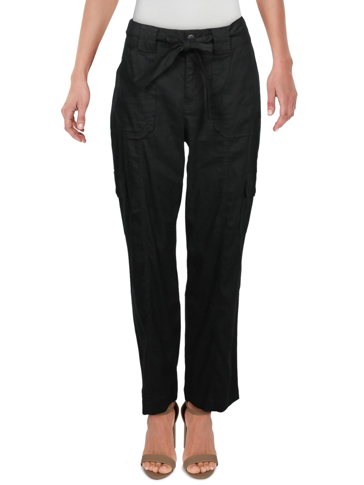 INC Womens Solid Ankle Cargo Pants Black 4 - Walmart.com