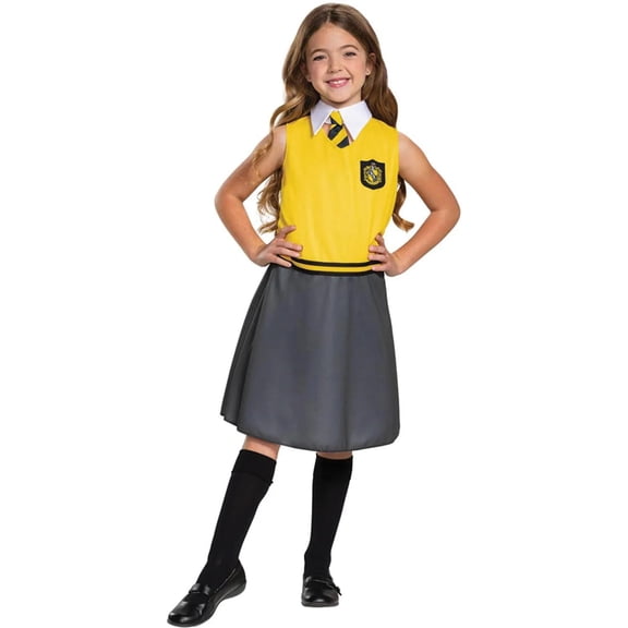 Disguise Girls' Classic Harry Potter Hufflepuff Dress Costume - Size 7-8
