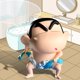 thumbnail image 2 of 1 Uds versión Q Linda figura de Anime Crayon Shin Chan Nohara Shinnosuke decoración de pasteles alrededor de 15CM modelo de figuras de acción ornamento qym unisex, 2 of 2